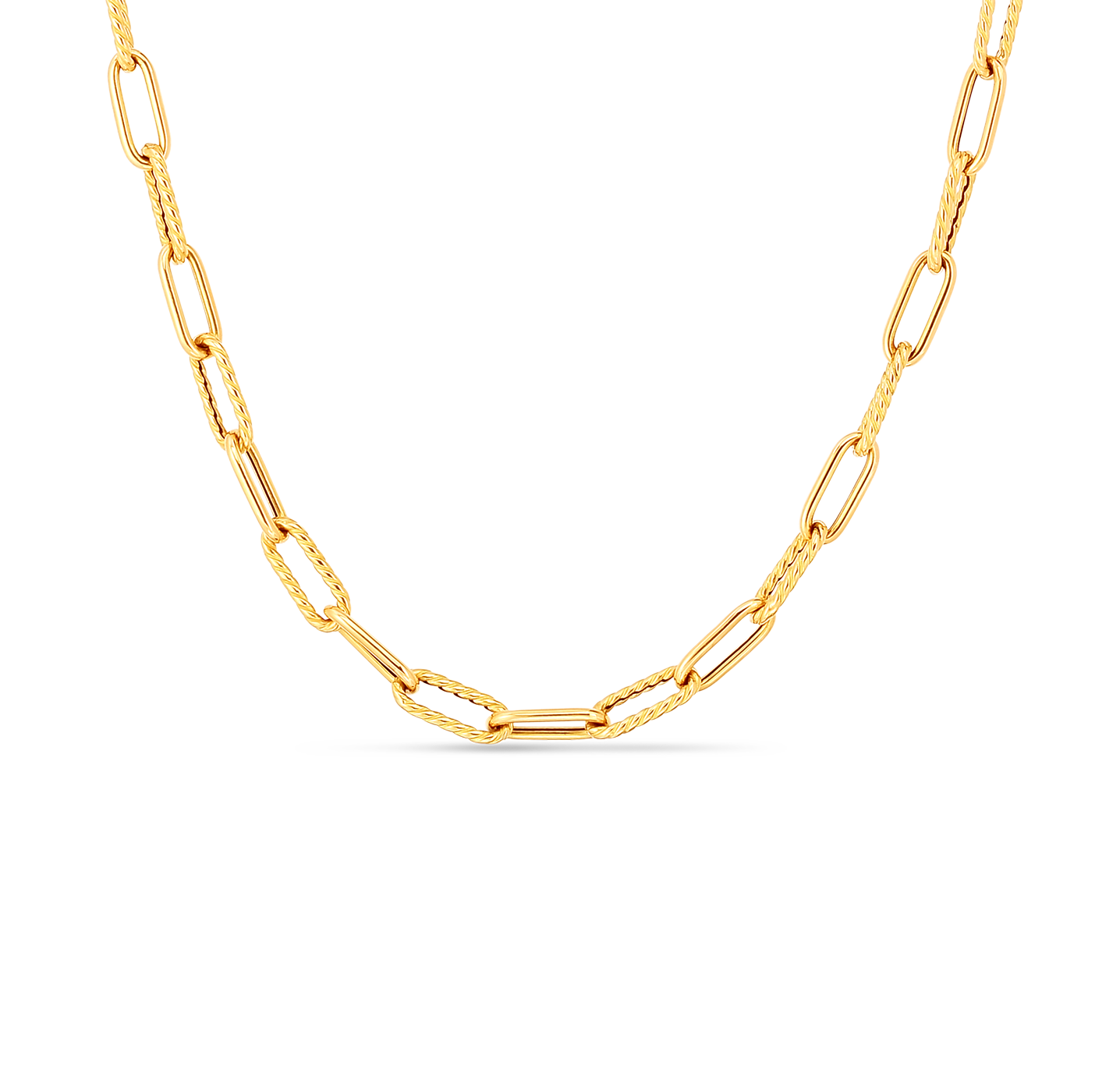 Roberto Coin Designer Gold Yellow Gold Paperclip Necklace
